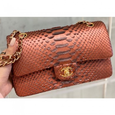 AAA Chanel Python Classic Flap Medium Bag A1112 25 CE01136