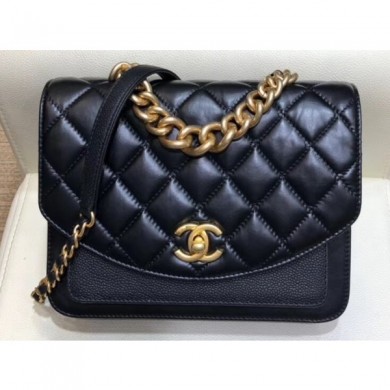 Best Chanel Chain Handle Flap Bag AS0785 Black 2019 CE01115