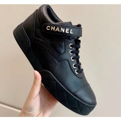 Best Chanel Lambskin Sneakers G34967 Black 2019 CE01050