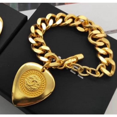 Chanel Brass Heart Necklace 34 2020 Collection CE03738