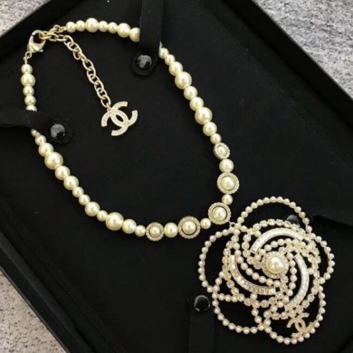 Chanel Camellia Pendant Necklace AB2306 2019 Collection CE03874