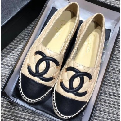 Chanel CC Filigree Espadrilles Beige/Black 2019 CE03668