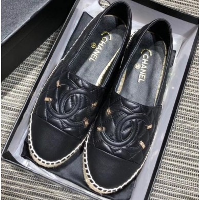 Chanel CC Filigree Espadrilles Black 2019 CE01053