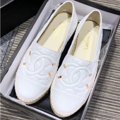 Chanel CC Filigree Espadrilles White 2019 CE02204