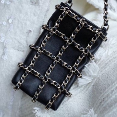 Chanel Chain Lambskin Clutch with Chain AP1161 Black 2020 Collection CE04219