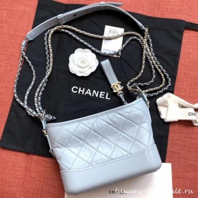 Chanel gabrielle small hobo bag A91810 light blue CE03788