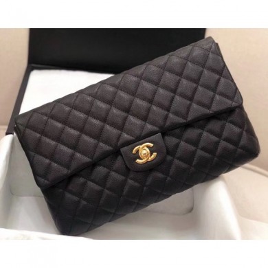 Chanel Grained Calfskin Classic Clutch Bag A57650 Black 2019 CE01788
