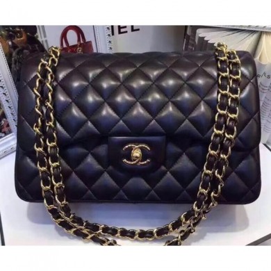 Chanel Lambskin Classic Flap 30cm Bag Black With Gold Hardware 2018 CE02301