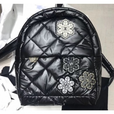 Chanel Mixed Fibers Cocoon Backpack Bag AS1025 Black 2019 CE02266