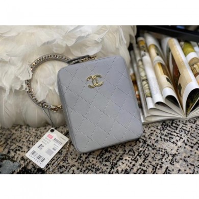 Chanel Original Small Sheepskin camera bag AS1753 grey CE01359