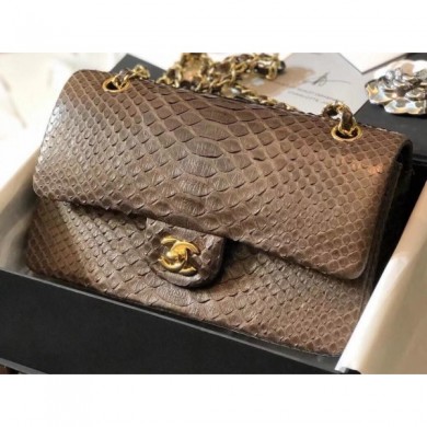 Chanel Python Classic Flap Medium Bag A1112 46 CE02651