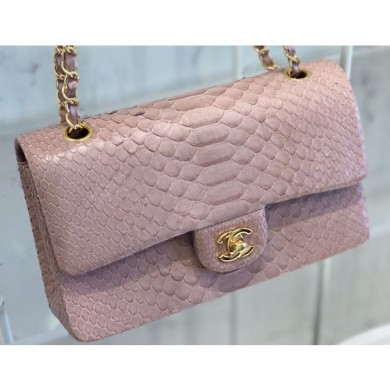 Chanel Python Classic Flap Medium Bag A1112 50 CE02363