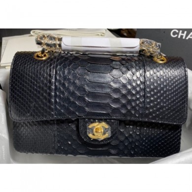 Chanel Python Classic Flap Medium Bag A1112 52 CE02424