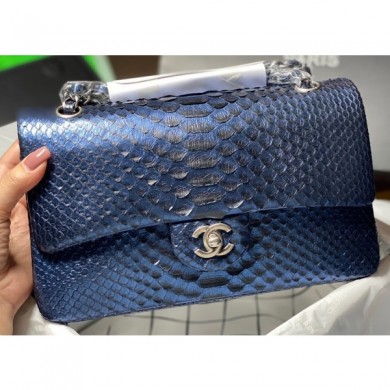 Chanel Python Classic Flap Medium Bag A1112 57 CE00984