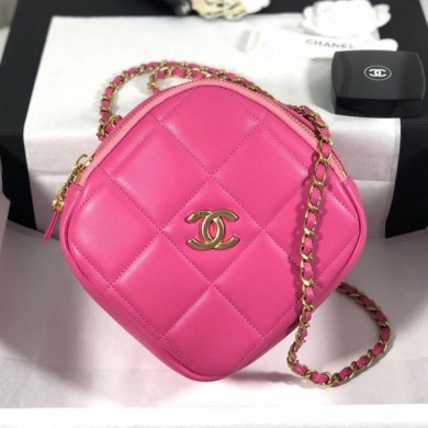 Chanel Quilted Leather Square Chain Shoulder Bag AS1780 Pink 2020 Collection CE01933