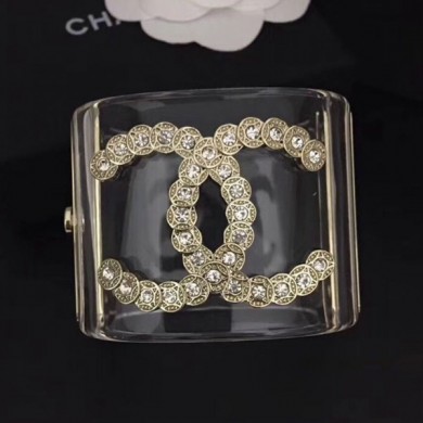 Chanel Resin Crystal CC Cuff Bracelet 02 2019 Collection CE03501