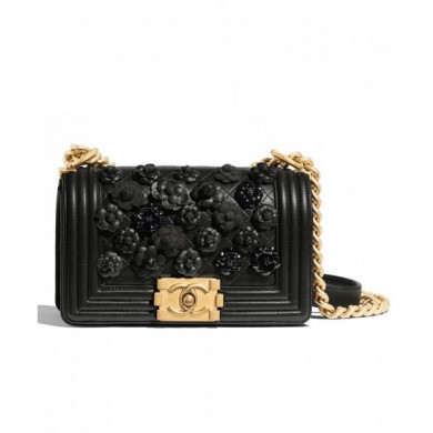 Chanel Small Boy Chanel Handbag A67085 Black CE02134