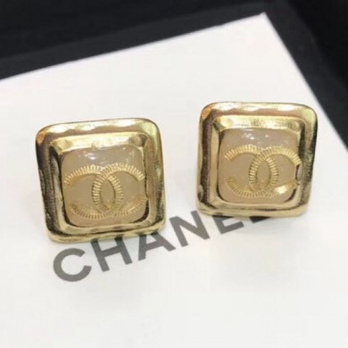 Chanel Square CC Stud Earrings 04 2019 Collection CE02295