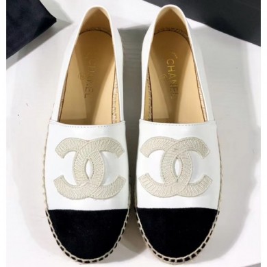 Chanel Stitching CC Logo Espadrilles White CE02203