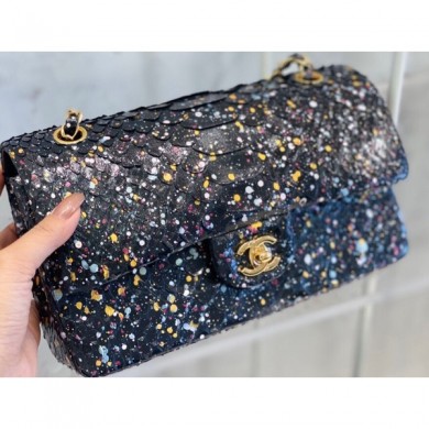 Copy Chanel Python Classic Flap Medium Bag A1112 36 CE03666