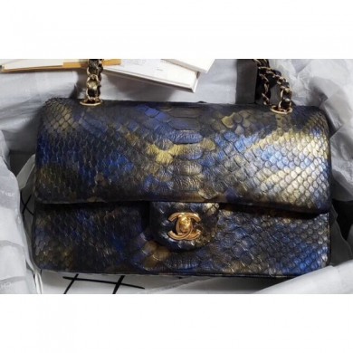 Fake Chanel Python Classic Flap Medium Bag A1112 12 CE03185