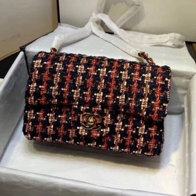 Fake Chanel Tweed Small Flap Bag Red/Blue/White 2019 Collection CE04066