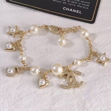 Knockoff Chanel 5 Heart and Star Bracelet AB2332 2019 Collection CE03750