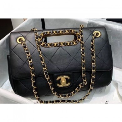 Knockoff Chanel Chain Small Flap Bag AS1466 Black 2020 CE01170