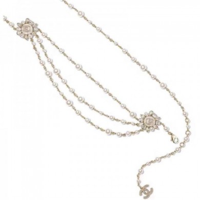 Knockoff Chanel Pearl Crystal Chain Belt AB1830 2019 Collection CE03997