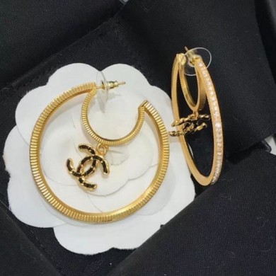 Replica Chanel CC Crystal Hoop Earrings 2020 Collection CE04198