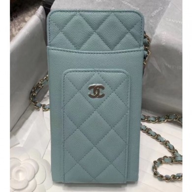 Replica Chanel Classic Clutch with Chain Bag AP0990 Grained Dusty Green 2020 CE02513