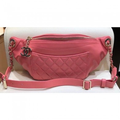 Replica Chanel Waist Bag A57832 Dark Pink CE03800