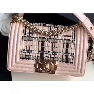 Replica Chanel Woven Tweed Small Boy Flap Bag 2020 CE02323