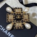 AAA Copy Chanel Chain Leather Square Brooch AB2973 2019 Collection CE02633