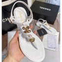 Best 1:1 Chanel Clover Thong Sandals White 2020 CE01869