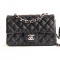 Best Chanel Caviar Leather Small Classic Flap Bag A1116 Black/Silver CE00735
