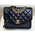 Best Chanel Chain Handle Flap Bag AS0785 Black 2019 CE01115