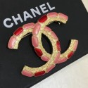 Best Chanel Resin CC Brooch AB2915 Pink/Red 2019 Collection CE01670