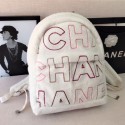 Best Chanel Shearling Lambskin Backpack AS1025 White 2019 Collection CE02630