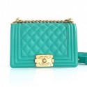 Best Quality Chanel Quilted Calfskin Small Boy Flap Bag A67085 Green 2019 Collection CE04191