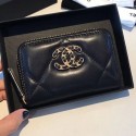 Chanel 19 Goatskin Zipped Coin Purse AP0949 Black 2019 Collection CE02917