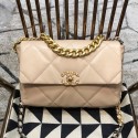 Chanel 19 Large Quilted Goatskin Flap Bag AS1161 Nude 2019 Collection CE00769