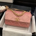 Chanel 19 Quilted Velvet Small Flap Bag AS1160 Pink 2019 Collection CE02977