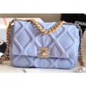 Chanel 19 Small Jersey Flap Bag AS1160 Baby Blue 2020 CE03383