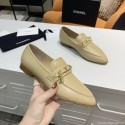 Chanel Calfksin Chain Charm Loafers G36420 Beige 2020 Collection CE02022