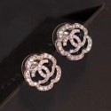 Chanel Camellia Crystal Stud Earrings 2020 Collection CE02445