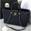 Chanel Caviar Calfskin Quilting Large Shopping Bag Black 2019 CE03431