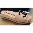 Chanel CC Logo Mules Slipper Sandals Beige Runway 2020 CE00901
