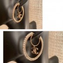 Chanel CC Pendant Pearl Crystal Hoop Earrings AB3193 2019 Collection CE00591