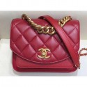 Chanel Chain Handle Mini Flap Bag AS0784 Red 2019 CE02167